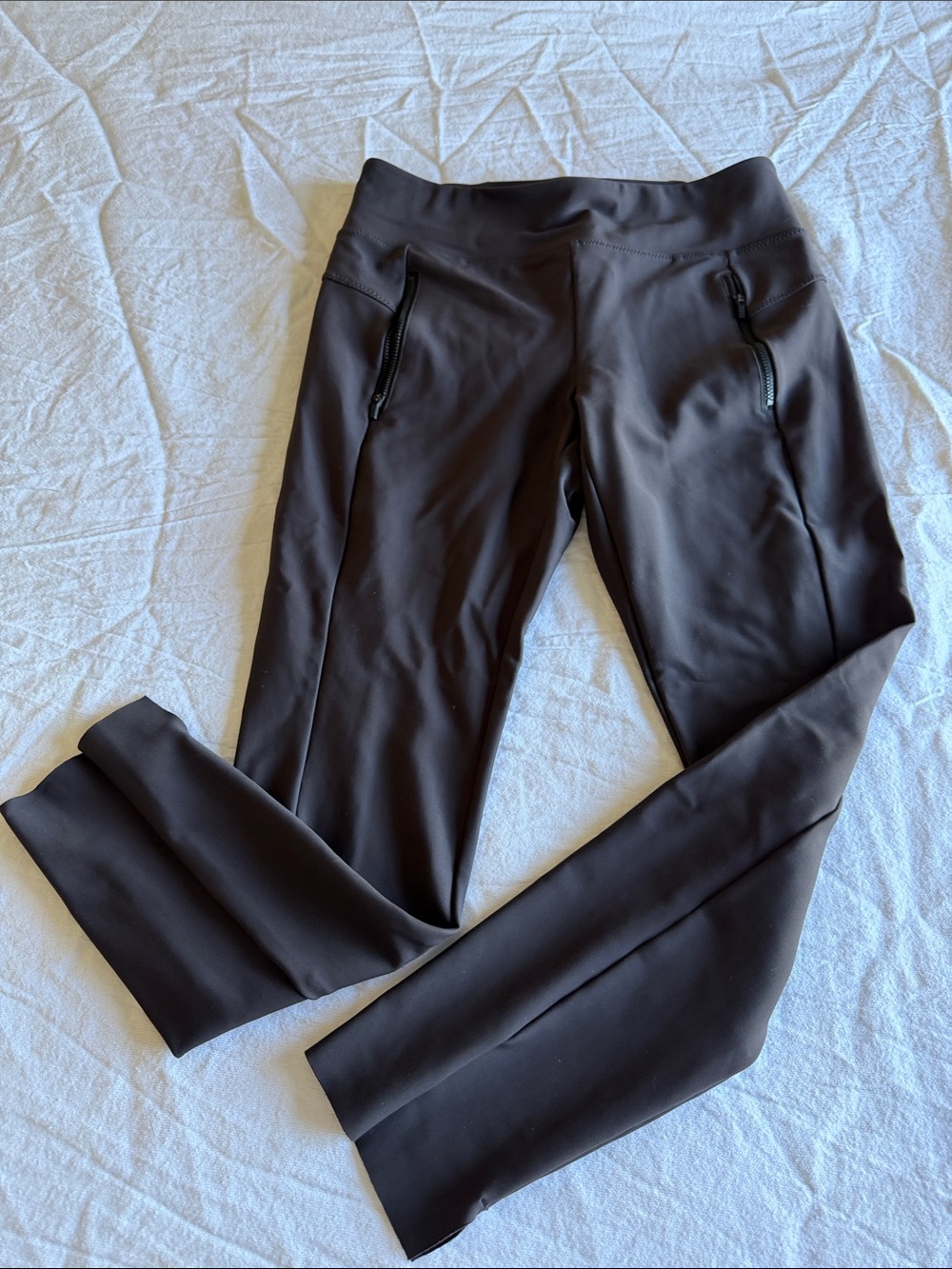 Athleta Black High-Waist Zip-Pocket Leggings